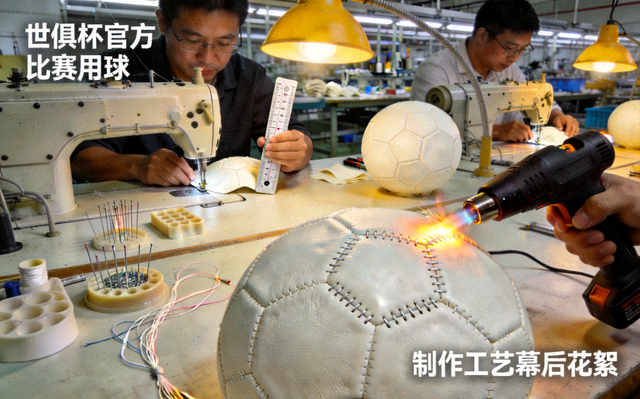 世俱杯官方比赛用球制作工艺幕后花絮画面